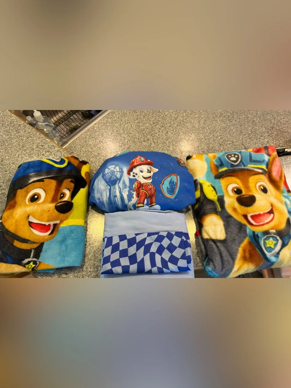 Paw Patrol Blue Kids Bedding Set - Character Blancket & Sham